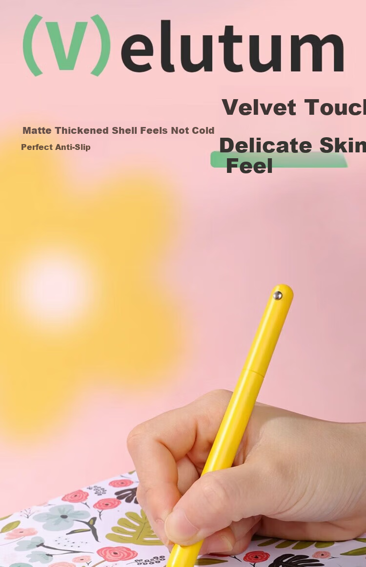 BEIFA Rotating Silent Gel Pen 0.5mm Minimalist Nordic Style Self-Cleaning Pen High-Value Office Exam Gel Pen Vermilion 0.5mm [Back to School Essential] 6
