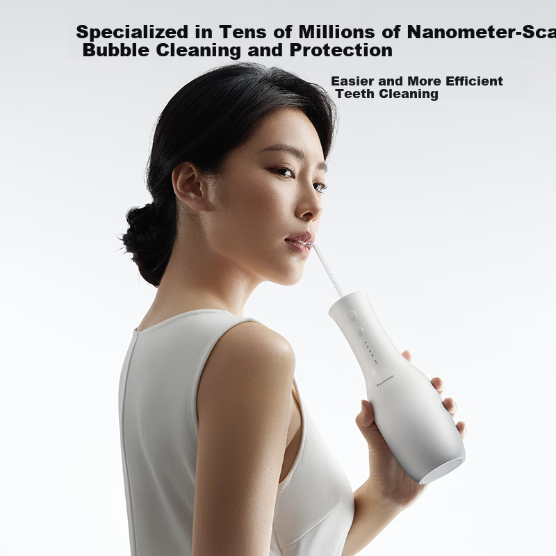 Panasonic Kobowling Pro Ultrasonic Dental Cleaner Adult Water Flosser Orthodontic Teeth Washer for Teens Father's Day Gift 30-Day Trial Model 1551 White