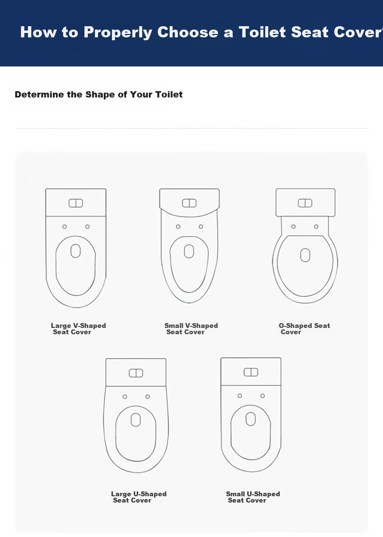 PENGLUCK PENGLUCK Toilet Seat V-Shaped Universal Thick Solid Cover Plate, PP Material, Household Anti-Break Toilet Ring, Slow-Close 11