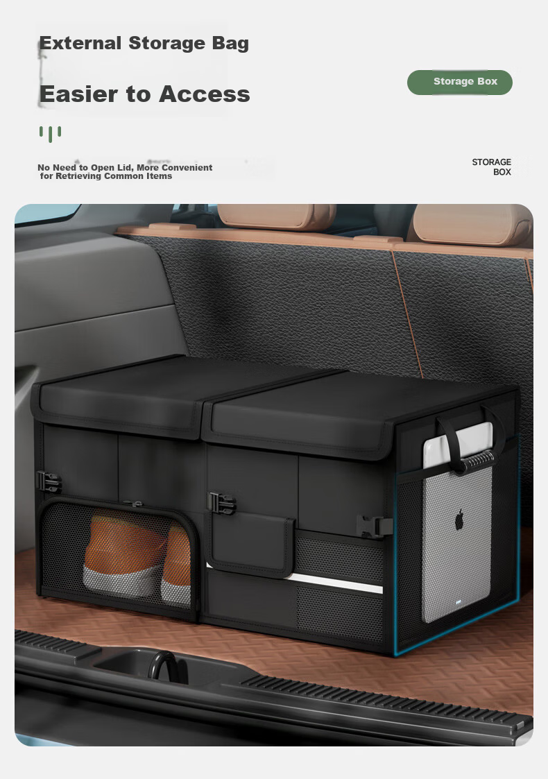 Kousu Car Trunk Storage Box Vehicle Organizer Storage Container Car Interior Accessories Trunk Organizer Shoe Storage Solution 3
