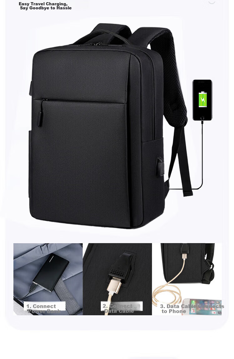 LOHAS Travel Laptop Backpack Men's 16-inch Minimalist Business Lightweight Commuter Bag 3
