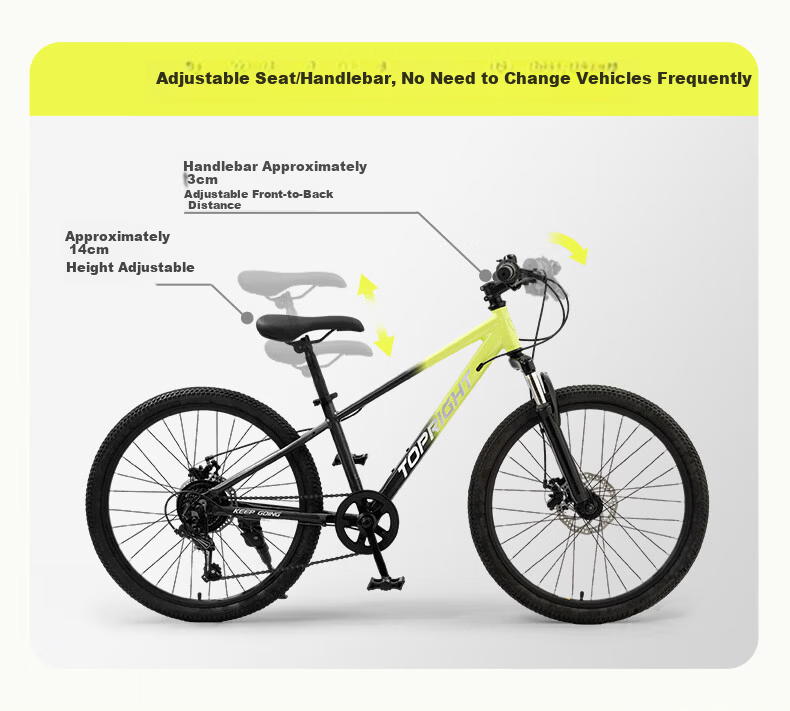 TOPRIGHT Youth Off-Road Aluminum Alloy Bicycle 20-Inch Commuter Bike for Primary and Secondary School Students Children's Day Gift 7