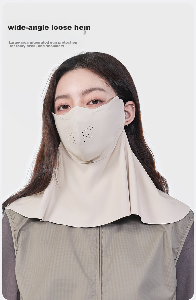 MISSION UV Ice Silk Sunscreen Face Mask for Women Summer UV Protection Sunshade Neck Guard Breathable Full Face Sun Protection Mask for Driving and Cycling 1