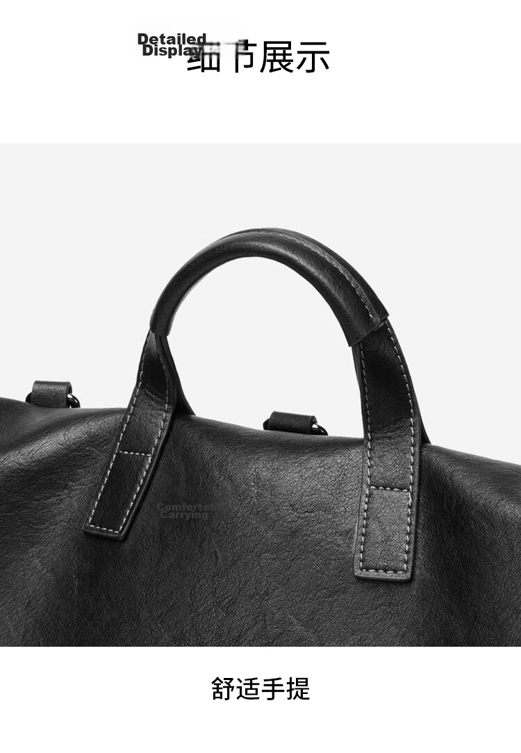 GOLF Business Briefcase Men's Soft Leather 14-inch Laptop Bag Multifunctional Shoulder Crossbody Backpack 28