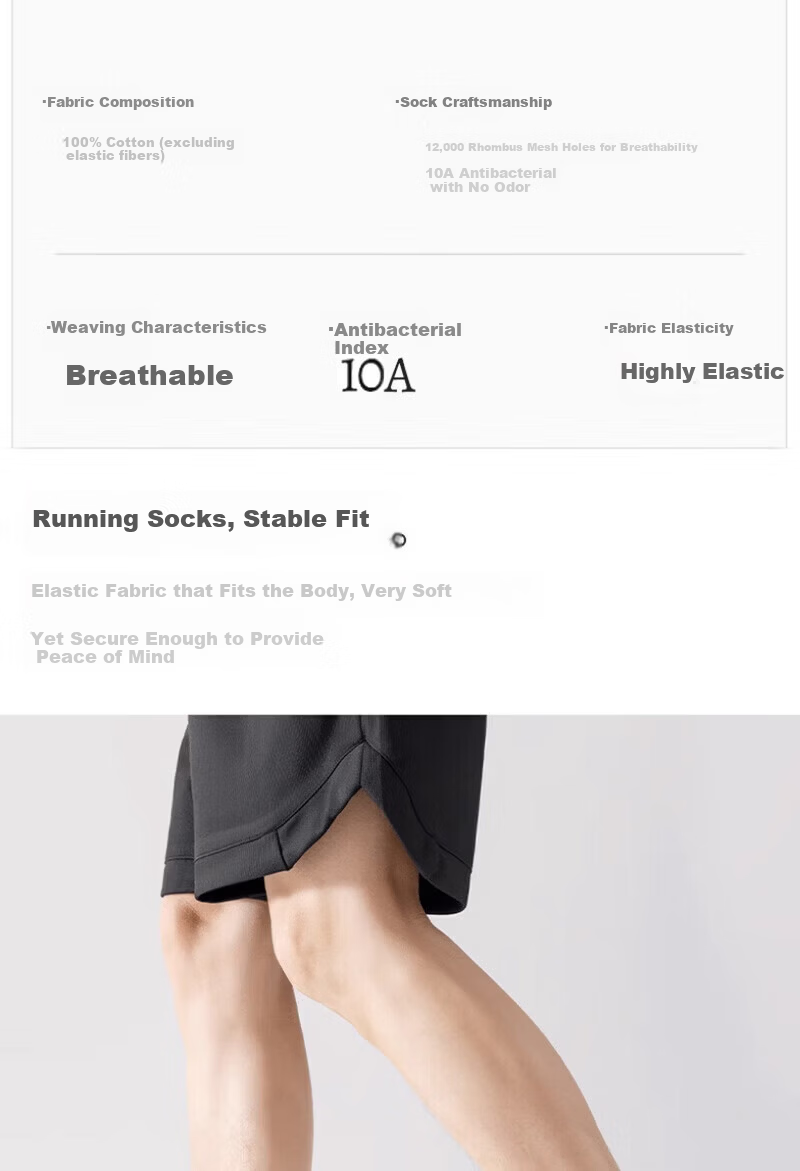 Cotton Thirteen Summer Men's Socks 100% Cotton Short Socks 10A Antibacterial Deodorant Breathable Sports Style Men's Ankle Socks 6 Pairs 3