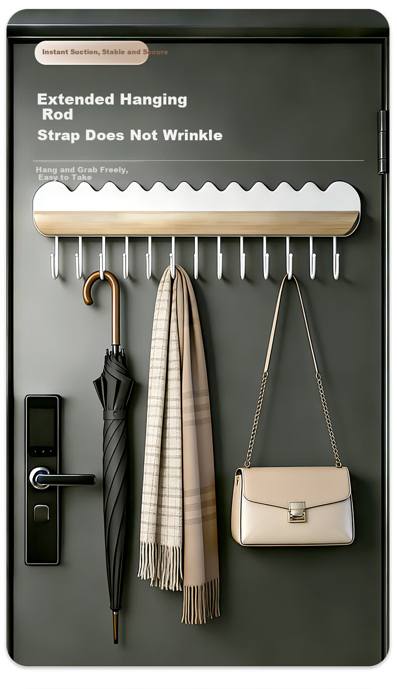 FANXIA Magnetic Hook Strong Clothes Hook for Entrance Security Door Key Storage Rack Refrigerator Organizer Rack 4