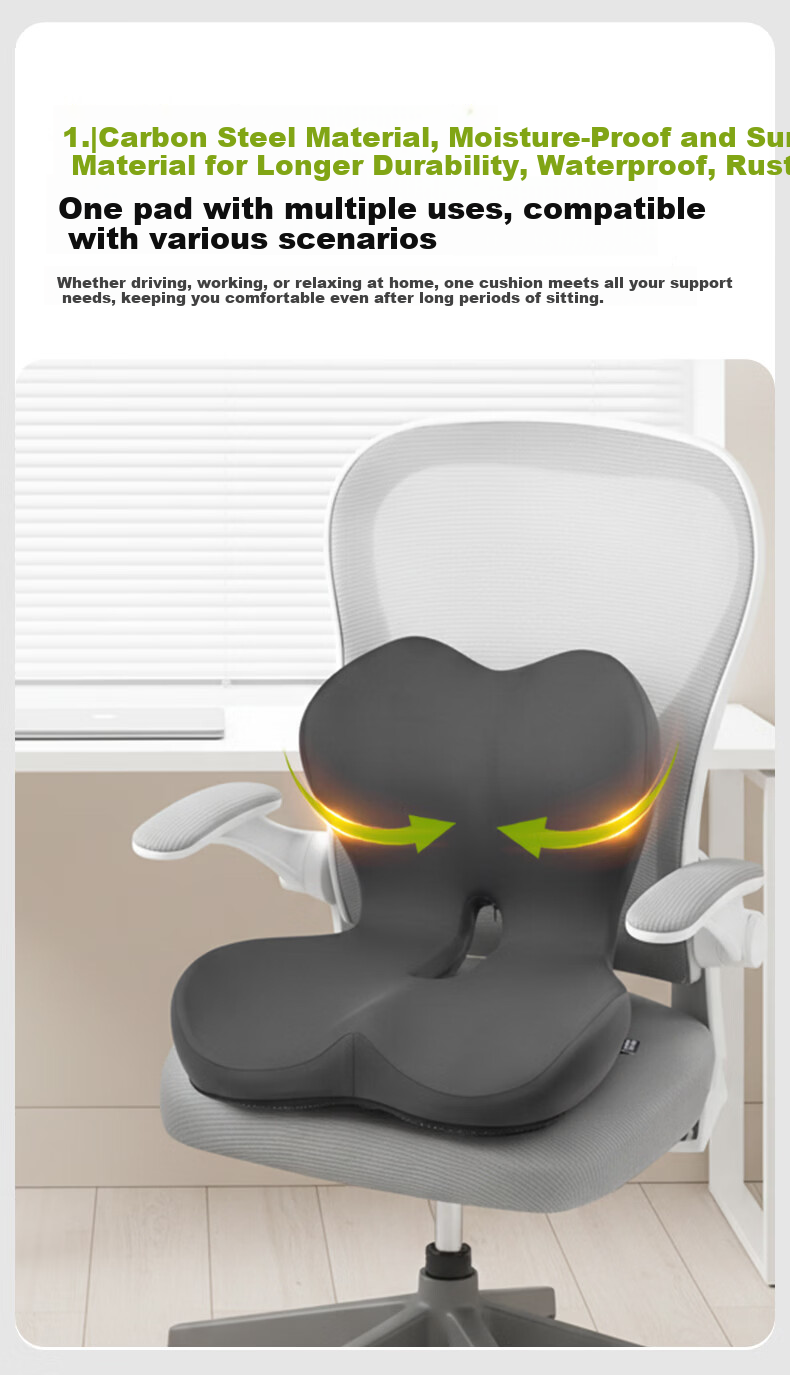 Bubble Waist Support Ergonomic Lumbar Cushion Integrated Backrest Office Chair Seat Pad Long Sitting Essential Father's Day Gift 13