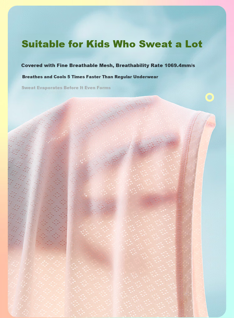 Mileyu Boys' Ice Silk Antibacterial Summer Thin Boxer Briefs for Children Age 10, Youth Girls' Four-Point Shorts 4
