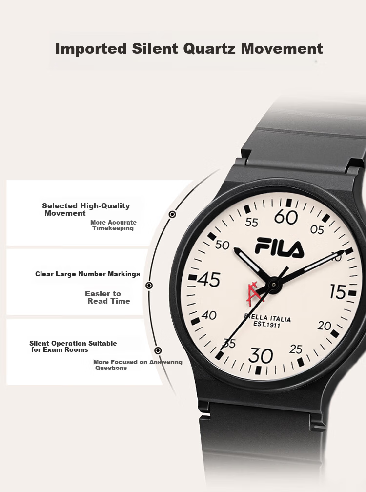 FILA Exam Dedicated Watch for Middle and High School Students Unisex Sports Quartz Watch 6843-001 3
