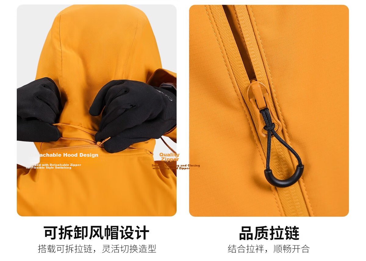 CAMEL Women's Short Outdoor Jacket 3-in-1 Fleece Liner Water-Resistant Windproof Coat 31