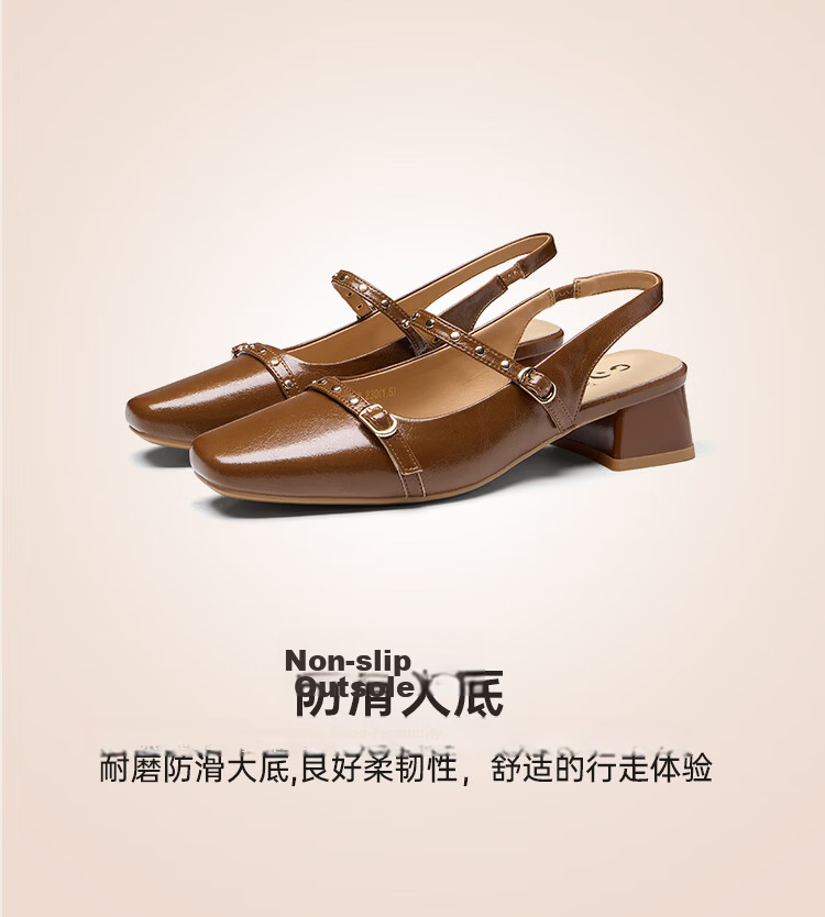 Zhuoshini Women's Low-Cut Sandals 2026 New Summer Fashion Chunky Heel Mary Jane Shoes with Skirts, Off-White, Size 39 6