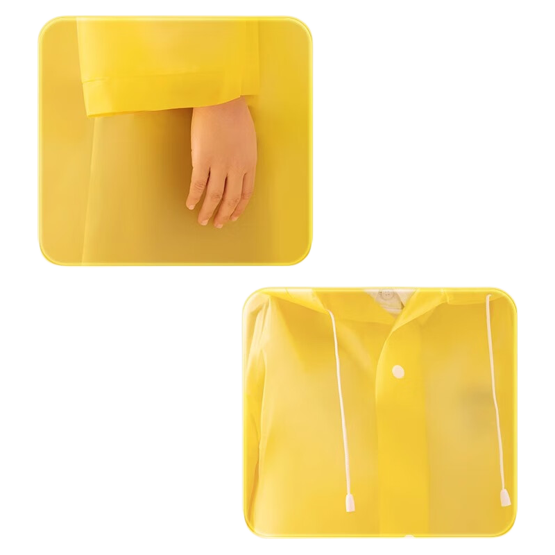 BADIGAO Disposable Raincoat Kids One-Piece Full Body Thickened Large Transparent Anti-Rain Portable Backpack Essential for School