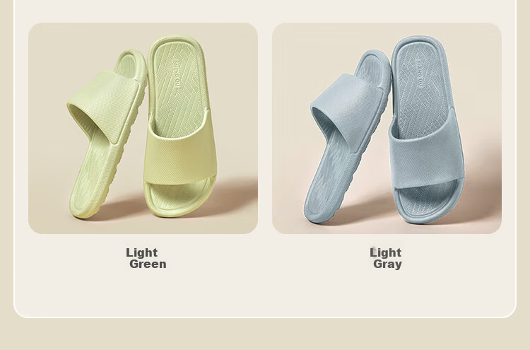 Banzhulin Slippers for Women And Couples, Lightweight And Non-Slip for Home And Travel, EVA Sandals for Bathroom - Thin Sole Style, Light Green for Women, Size 36-37 4