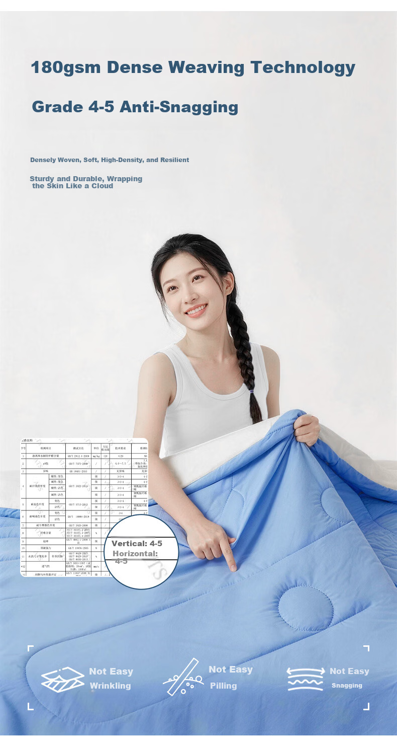 MUJI Class A Single Summer Cooling Quilt 100% Nylon Machine Washable Air Conditioning Quilt Cooling Summer Quilt Green Gray 200*200cm 7