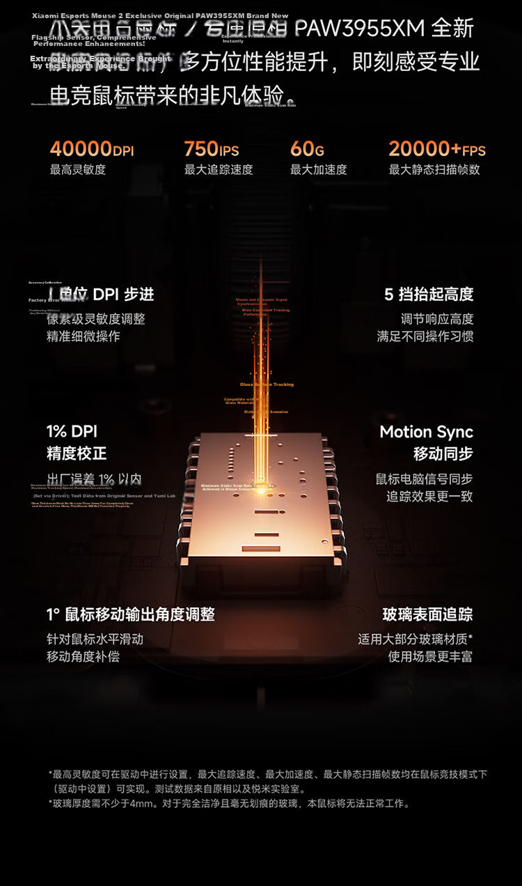 MI Mouse X1 Wireless Gaming Mouse, Dual-Mode (2.4GHz/Wired), Lightweight, 3395 Sensor, Dual 8K, 26000 DPI, for Valorant, CS2, VALORANT, LOL, Black Color 5