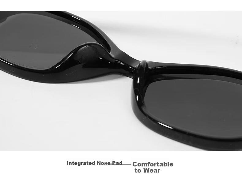 CACUSS Women's Fashion Outdoor UV Protection Polarized Cat Eye Sunglasses Black Frame 14