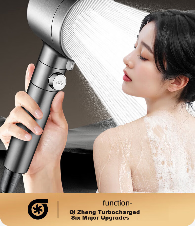 HOMK Seiko XCC Series High-Pressure Shower Set with Powerful Water Flow and Filter, 3-Piece 5