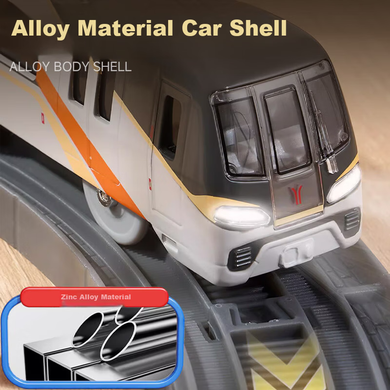 Yixuan Toys Guangzhou Metro Line 11 Alloy Electric Subway Train Toy Children's Train Track High-Speed Rail for Boys 3