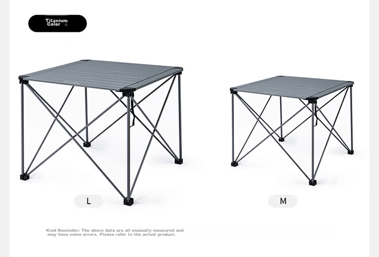 Naturehike Nuoke Mountain L03 Outdoor Ultralight Aluminum Alloy Portable Folding Camping Table Picnic Table_Titanium Color/L 15