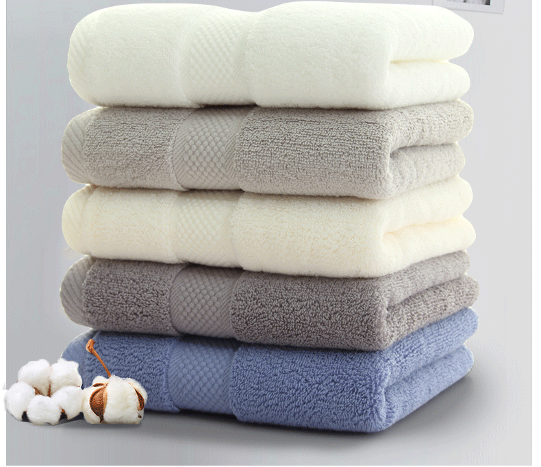 Hengyuanxiang Xinjiang Long-Staple Cotton Class A Towels, 2-Pack, Pure Cotton Thickened Soft Face Towels, Absorbent Washcloths for Face Washing, Beige Sports 2