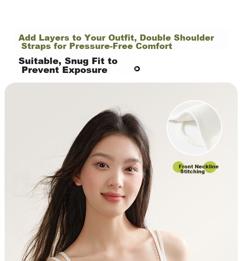 MiiOW Women's Modal Ice Silk Cooling Camisole Vest Summer Sports Back Design with Chest Pad Inner Wear Outer Wear Base Shirt 10