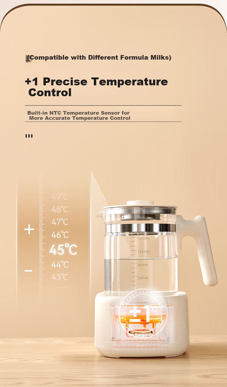 Little Bear Thermostatic Kettle Baby Formula Brewing Milk Warmer Smart Bottle Sterilizer Home Electric Water Boiler 2