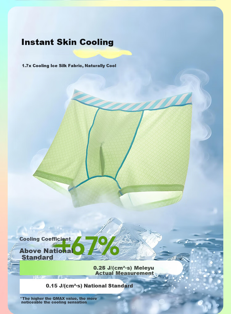 Mileyu Boys' Ice Silk Antibacterial Summer Thin Boxer Briefs for Children Age 10, Youth Girls' Four-Point Shorts 2