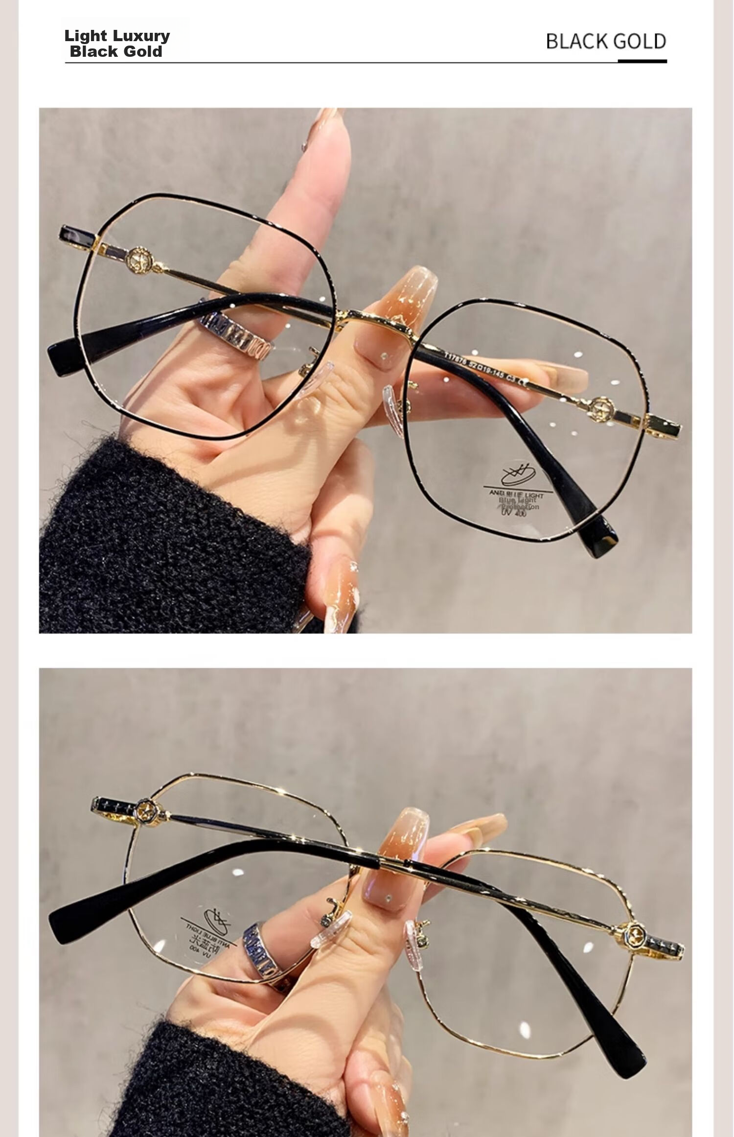 FONHCOO Fashion High-End Reading Glasses for Women Official Genuine Blue Light Blocking HD Stylish Youthful Presbyopia Glasses Female Model 18