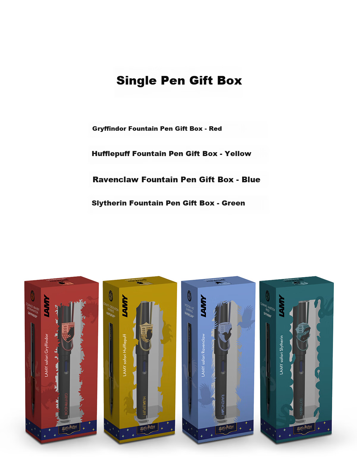 LAMY Safari Series Fountain Pen Gift Set Harry Potter Collaboration Ink Pen Set Student Stationery Posture Correcting Fountain Pen Calligraphy Signature Gift Hufflepuff Yellow 16