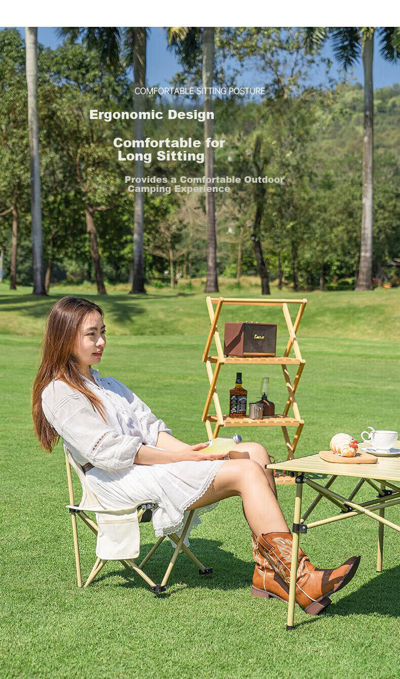 Gosoo Camping Table and Chair Outdoor Set Complete Camping Equipment Balcony Leisure Set Foldable Table Five-Piece Set 5