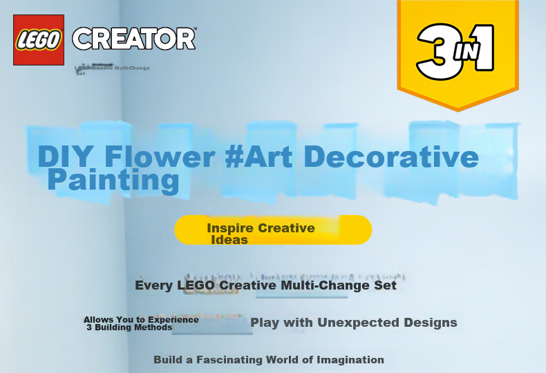LEGO Building Blocks 31390 Floral Art Decorative Picture Kids Boys Girls Toys Birthday Gifts Home Decor Ornament 1