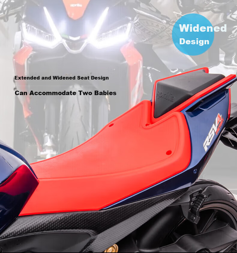 Goodbaby Smart Children's Electric Motorcycle Ride-On Toy for Kids Ages 3-10, Double Seater, Boys and Girls Rechargeable Toy Car Birthday Gift 11