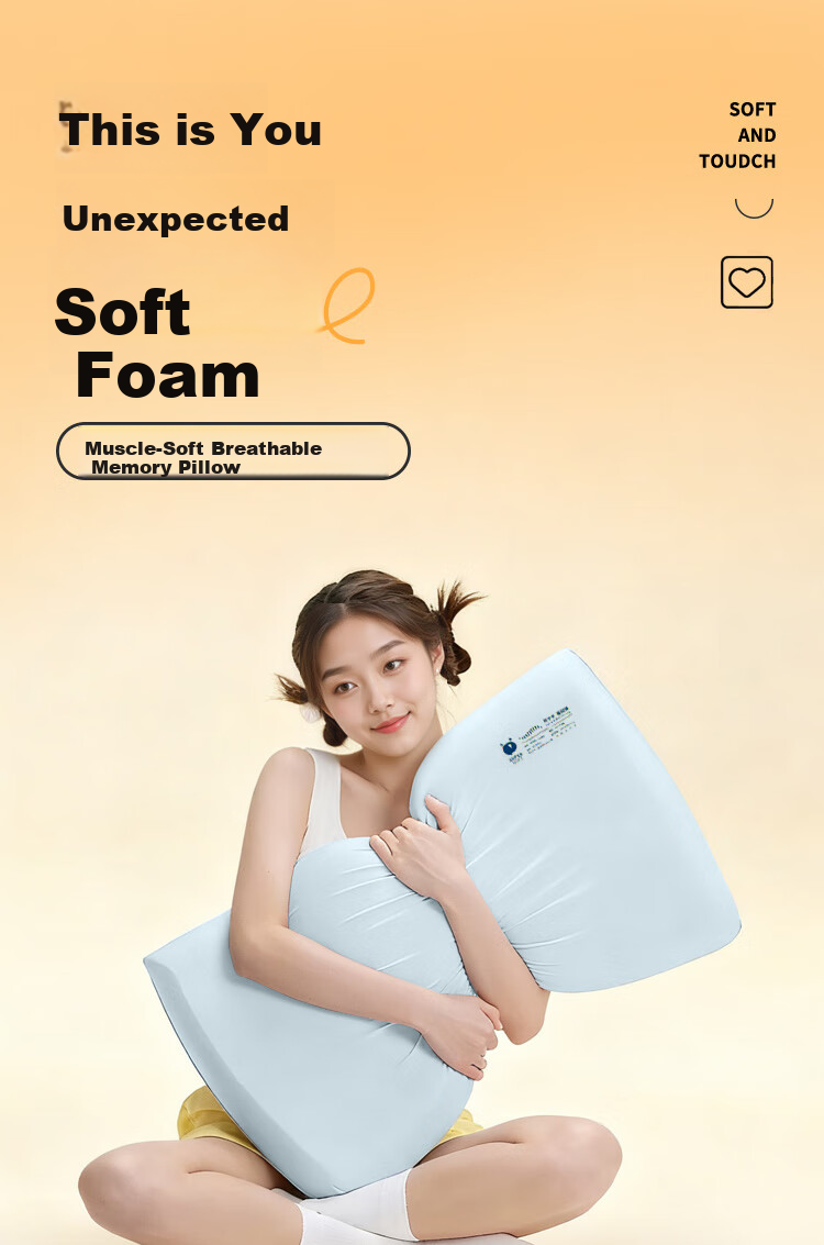Zhang Yu Children's Pillow Slow Rebound Deep Sleep Neck Support Memory Pillow Four Seasons Universal 40*70*8cm Pink 1
