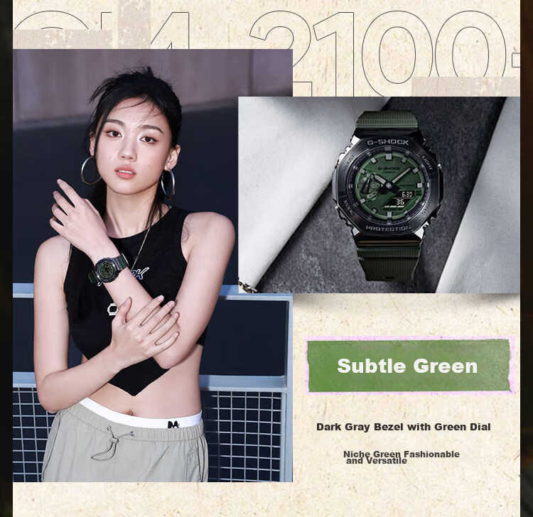 Casio Men's G-SHOCK Watch, Hachioji Shock-Resistant Sports Digital Watch, Japanese/Korean Style, Gift for Boyfriend, GM-2100B 6