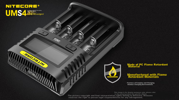 NITECORE UMS4 Smart 4-Slot Charger, 21700 Lithium Battery Repair And Activation, 18650 Battery Charger 7