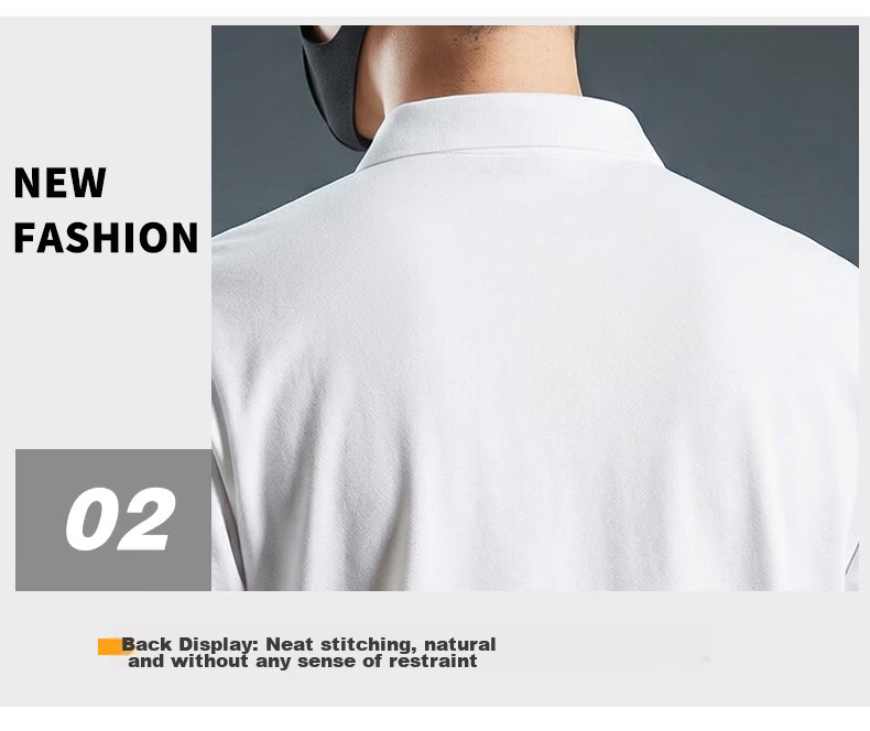 Jeanswest Men's Short Sleeve Polo Shirt 2026 Summer Mint Cool Casual T-Shirt Base Layer Men's Light Gray 3XL 21