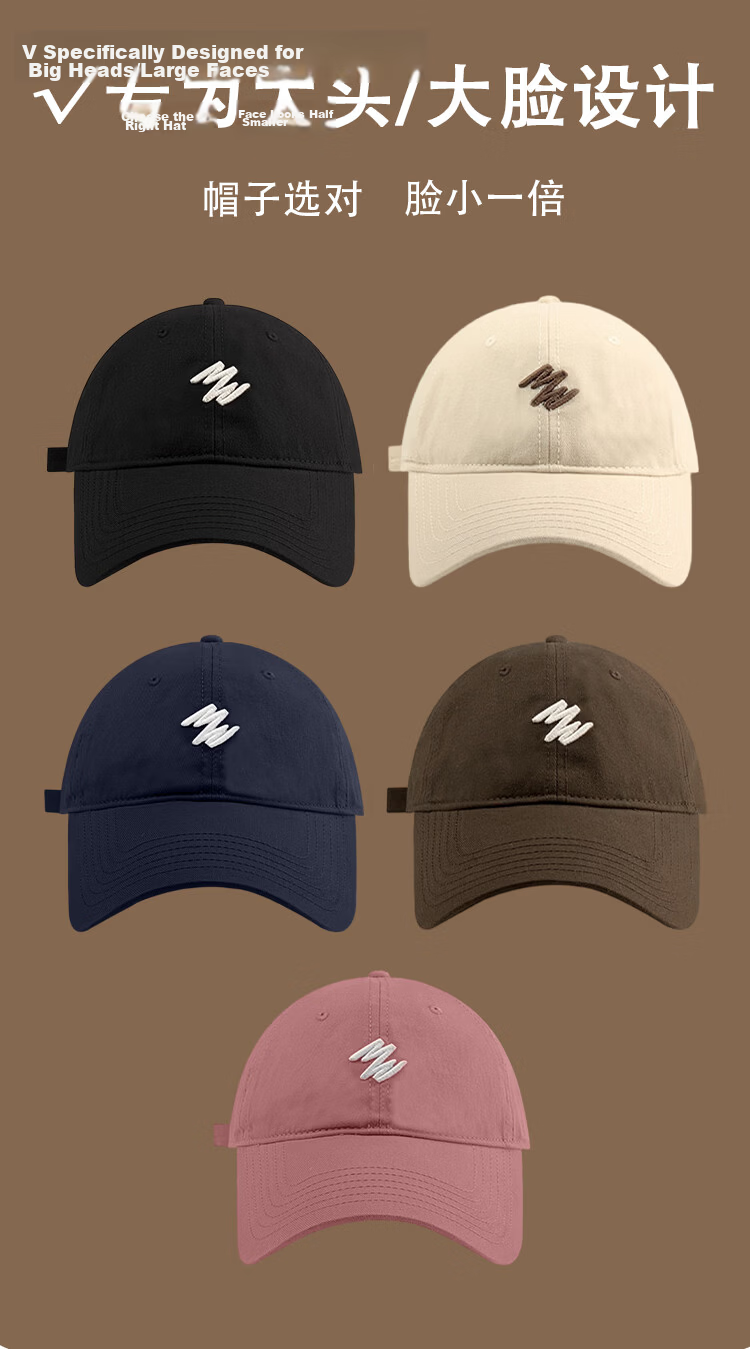 Peak Baseball Cap Outdoor Sports Cycling Sun Protection Large Head Circumference Sunshade Large Brim Duckbill Cap Street Dance Fashion Hat 1