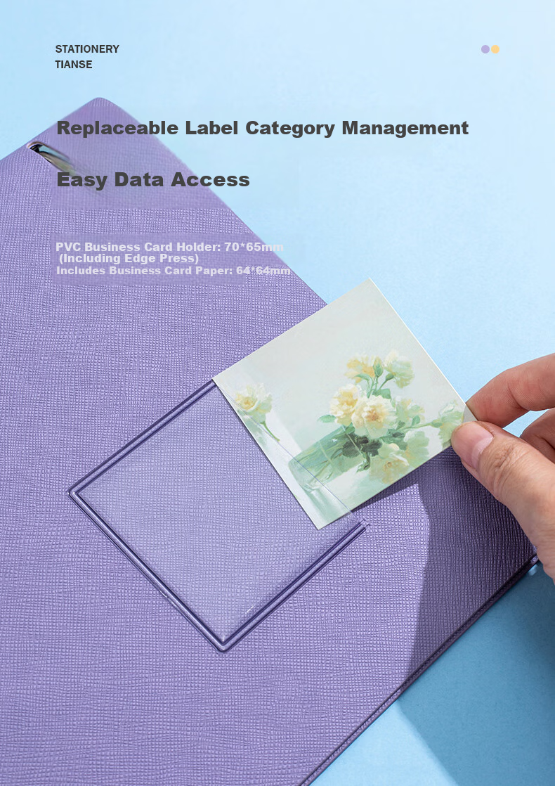 TIANSE American Style Thin Crispy Tearable A4 Loose-leaf Notebook Student Exam Mistake Note Pink Sakura TS-4215 9