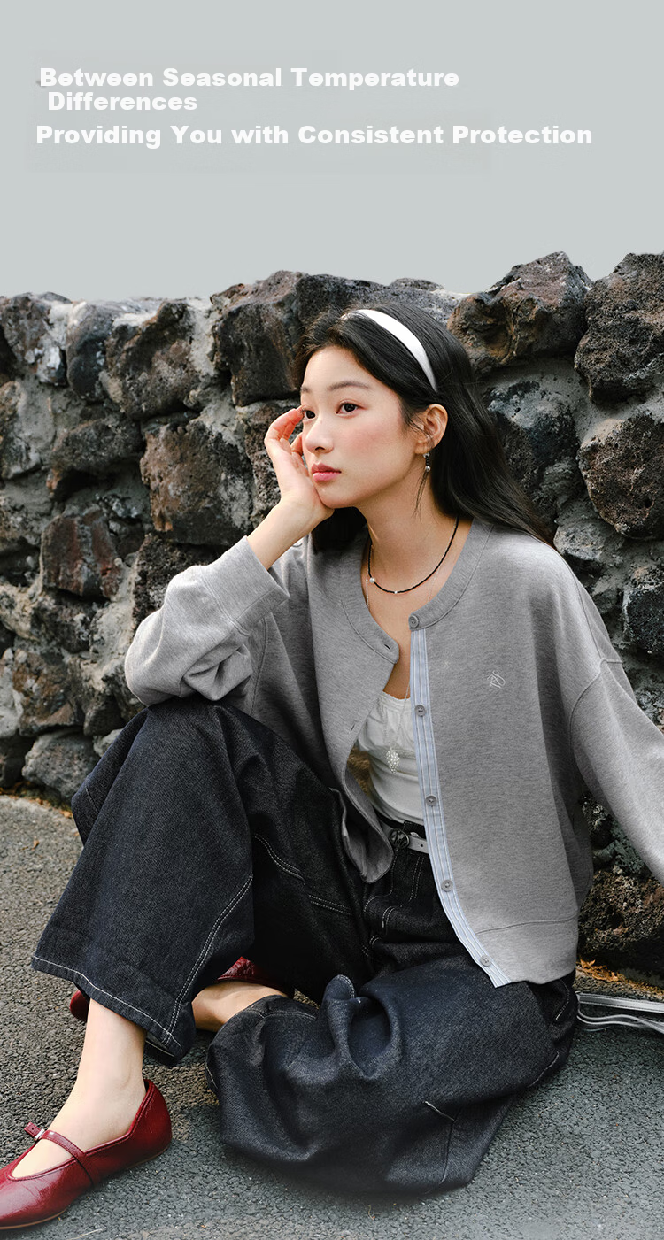 Semir Chen Xiaoyun Women's Spring Short Loose Drop Shoulder College Style Jacket 26 Commuter Jacket 109126108004 10