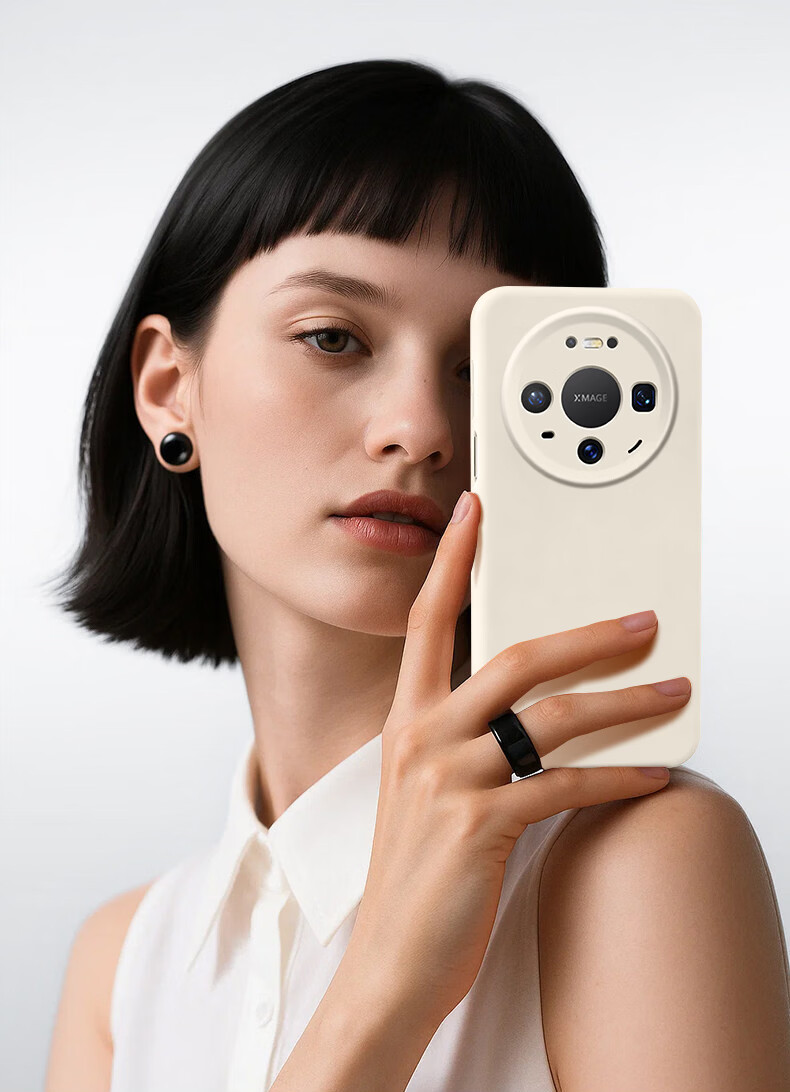 Dreamworthy [Cloud Oxygen True Liquid] Huawei Mate80 Phone Case Mate80/80Pro Protective Cover Liquid Silicone Skin-Friendly Full Coverage Drop-Proof Simple Unisex Antique White 2