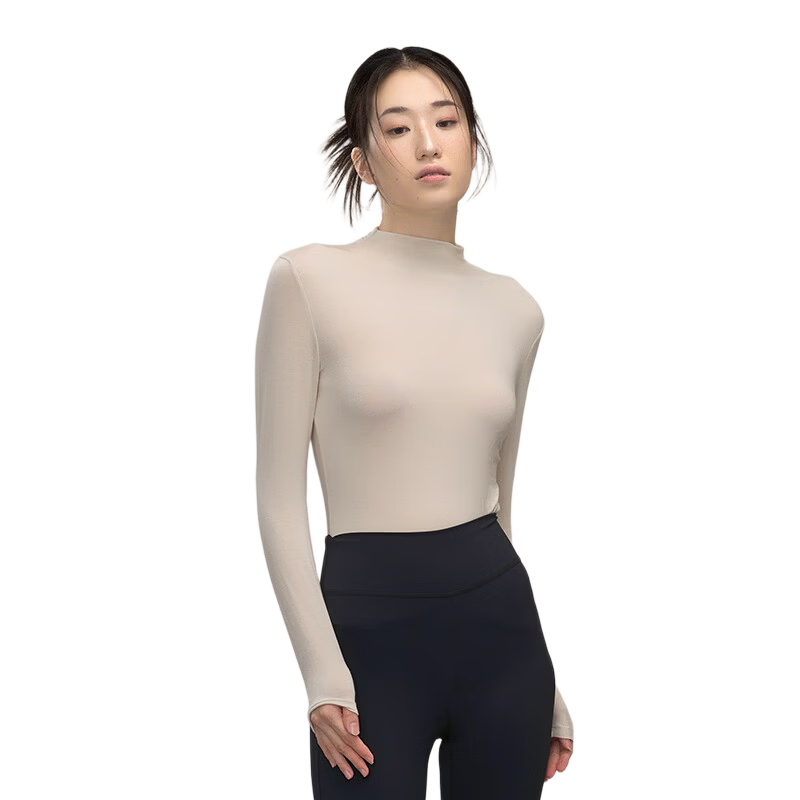 One's Member Lightweight Warm Soft High Neck Modal Acrylic Seamless Slimming Base Layer Top
