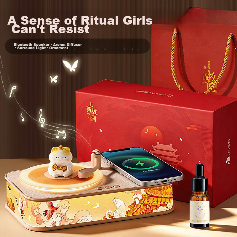 Wanhuo Forbidden City Cultural Creative Graduation Gift for Girls High School Exam Blessing Teacher Souvenir Birthday Gift Practical Thoughtful Niche Premium Aromatherapy Bluetooth Speaker Wireless Ch