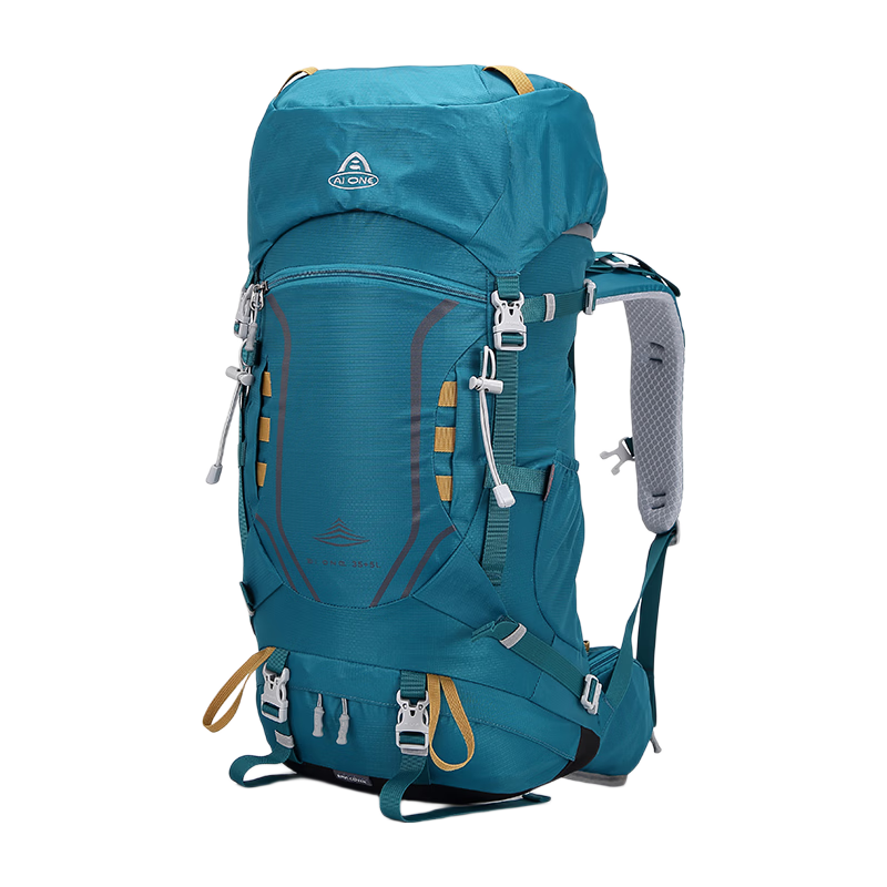 AiWang Women's Oxford Cloth Hiking Backpack Men's Outdoor Suspension Load Heavy Duty Large Capacity Travel 35+5L Green