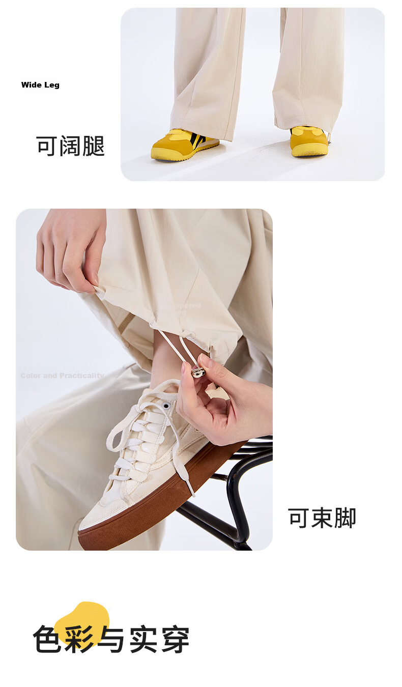 Langsha Women's Wide-Leg Cargo Pants 2026 Summer Thin Fashion Loose Breathable Casual Sports Straight-Leg Jogger Hiking Pants 10
