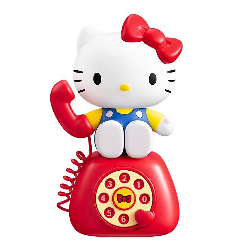 MARtube Hello Kitty Telephone Head-Shaking Bluetooth Wireless Speaker Portable High-Quality Practical Toy Premium Niche Gift for Besties Women Girls Birthday Present