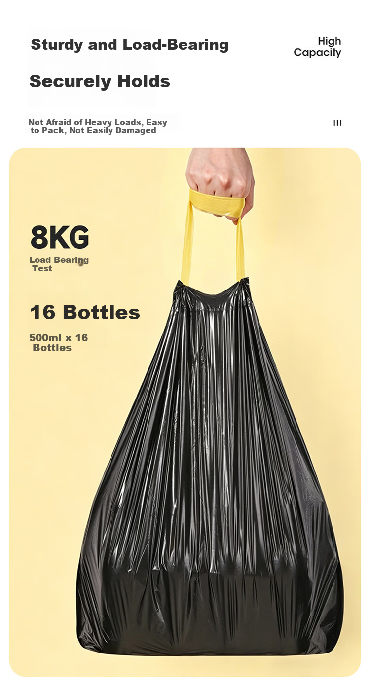 Meiliya Thick Drawstring Trash Bags 45x50cm 120pcs 1.5mil Kitchen Durable Leak-Proof Garbage Bags for Toilet Office Home Use 4