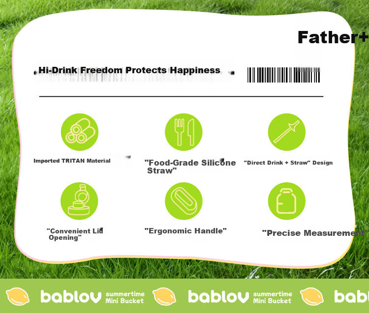 BABLOV Huaban Sen Large Capacity Water Bottle for Women Summer High Temperature Resistant Portable Sports Water Jug with Straw 2