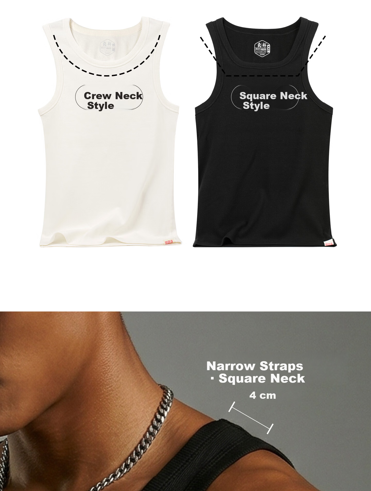 Liangpu Pure Cotton Ribbed Heavyweight American Style Men's Fitness Tank Top Sleeveless Training Shirt 19