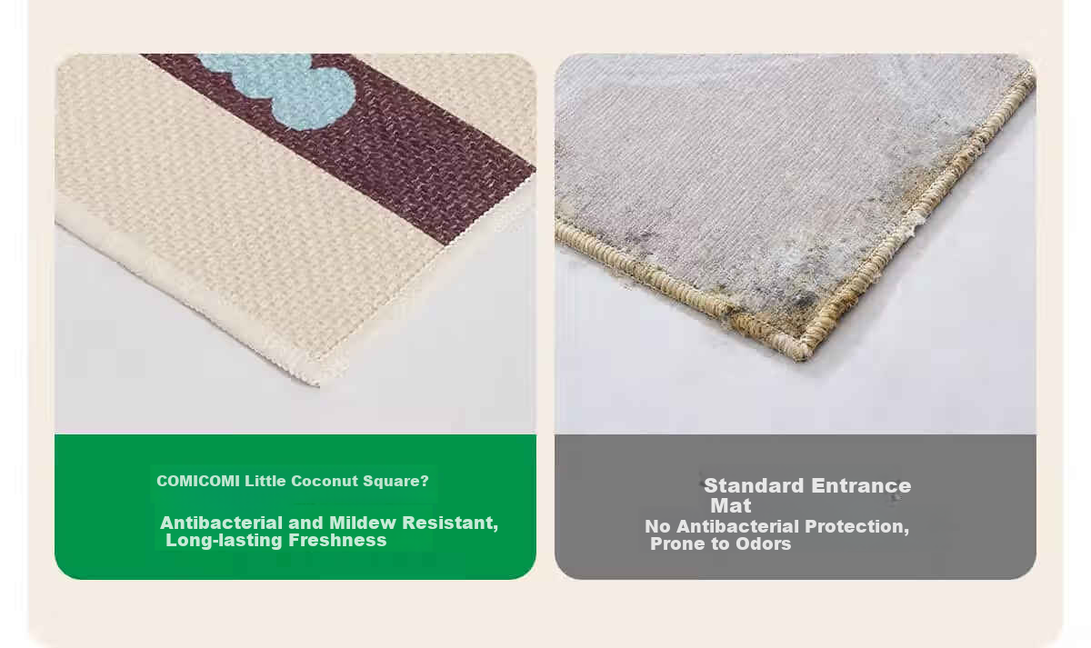 COMICOMI Small Coconut Square Entrance Floor Mat Non-Slip Cuttable Luxury Dust Removal 60*90cm 21