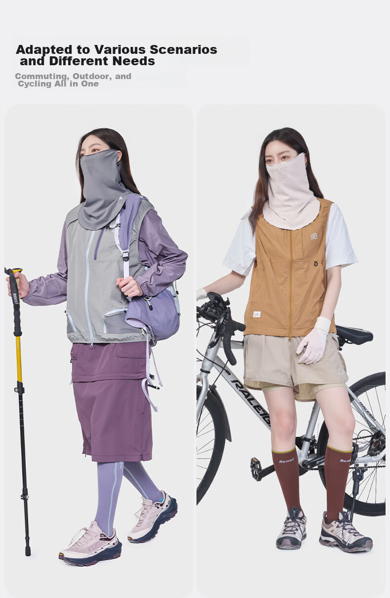 MISSION UV Ice Silk Sunscreen Face Mask Women's Summer UV Protection Sunshade Veil Cycling Neck Guard Breathable Full Face Mask 5